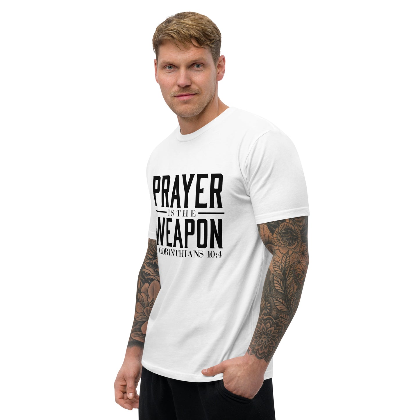 Prayer is the weapon Short Sleeve T-shirt