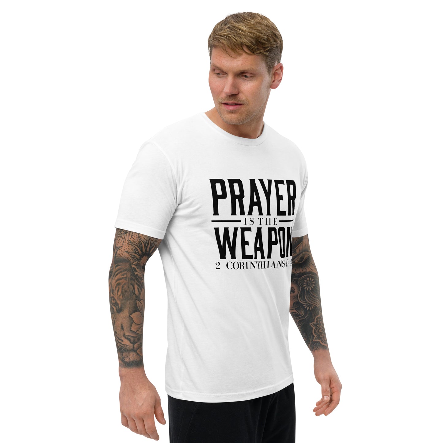 Prayer is the weapon Short Sleeve T-shirt